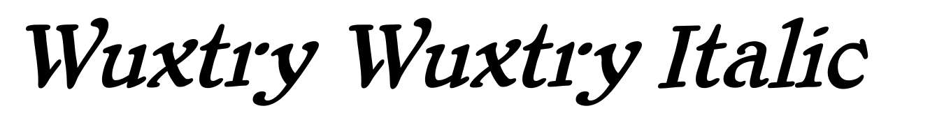 Wuxtry Wuxtry Italic